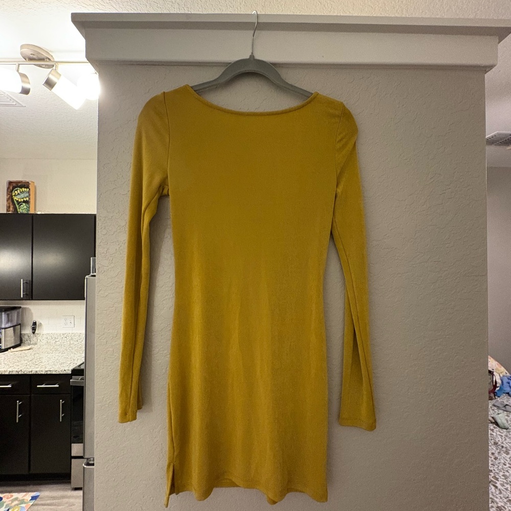 Free People Mustard Knit Dress